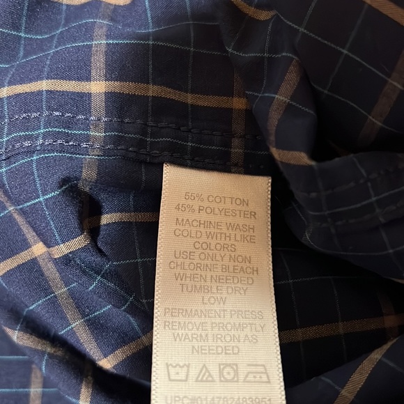 Hagger Clothing Collared Long Sleeve Navy Blue Causal Button Down Shirt - Picture 9 of 9